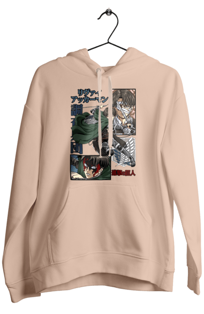 Men's hoodie with prints Attack on Titan Levi. Ackerman, anime, attack on titan, levi, manga, shingeki no kyojin, survey corps. 2070702