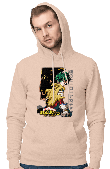 Чоловіче худі з принтом "Моя академія героїв Мідорія". Izuku, midoriya, my hero academia, аніме, ізуку мідорія, манга, мідорія, моя геройська академія. 2070702