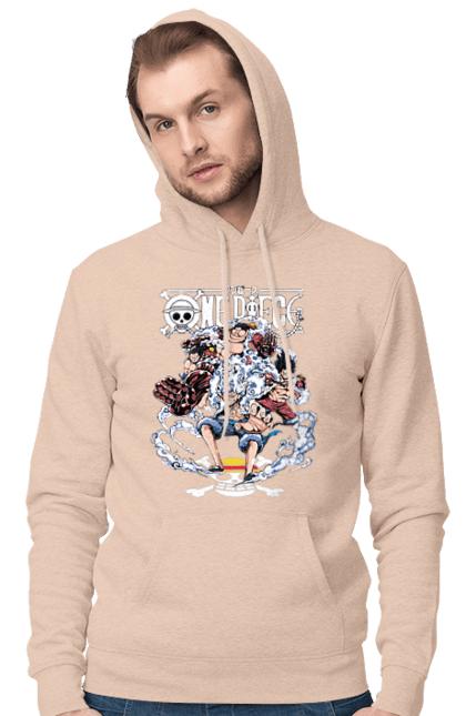 Men's hoodie with prints One Piece Luffy. Anime, luffy, manga, monkey de luffy, one piece, pirates. 2070702