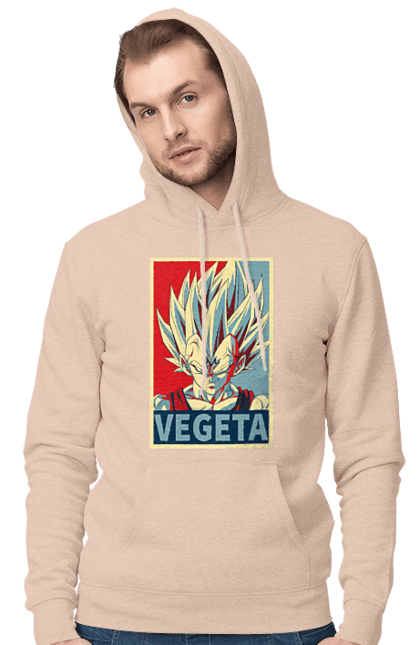 Мужское худи с принтом Жемчуг дракона Вегета. Anime, dragon ball, goku, manga, vegeta, аниме, вегета, гоку, жемчуг дракона, манга. 2070702