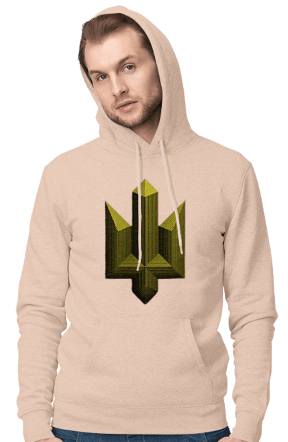 Чоловіче худі з принтом "Герб могутність". Будь мужнім, будь хоробрим, герб, ми сильні, перемога буде, слава нації, слава україні, сміливість, україна, українська сміливість. 2070702