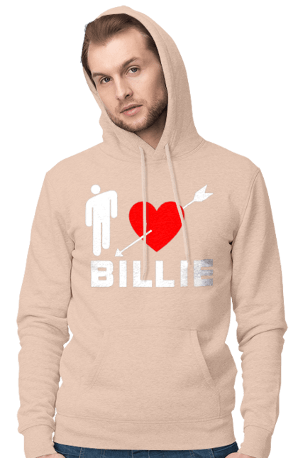 Чоловіче худі з принтом "Біллі Айліш". Біллі айліш, логотип біллі айліш, принт біллі айліш, співачка біллі айліш. 2070702