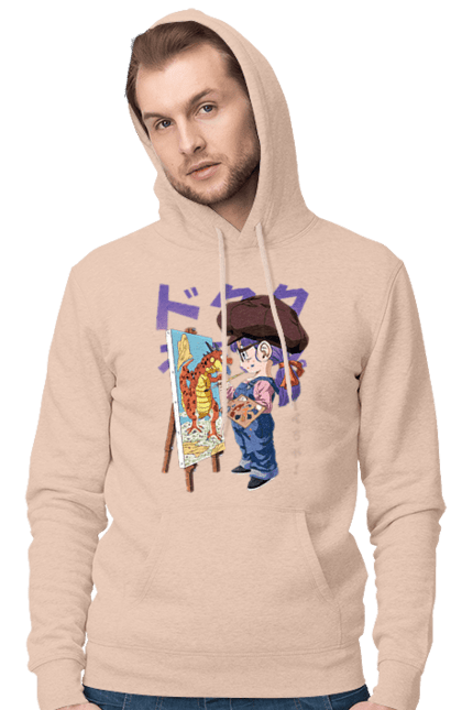 Men's hoodie with prints Dr. Slump Arale. Android, anime, arale, arale norimaki, doctor slump, dr. slump, girl, manga, schoolgirl. 2070702