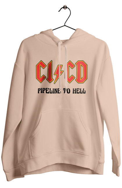 Чоловіче худі з принтом "CI/CD pipeline to hell". Cicd, cicd pipeline, devops, pipeline, інженер, програмне забезпечення, програмування, розробка, розробка по. 2070702