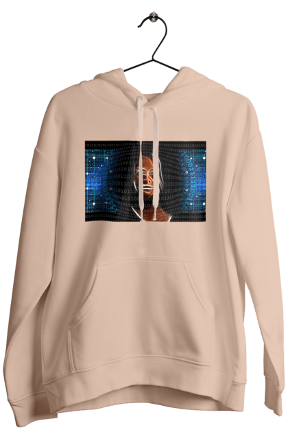 Чоловіче худі з принтом "Штучний Розум". Айті, айтішник, гик, жінка, знання, інженер, інтелект, кібер, кібернетика, кіборг, код, комп, комп`ютерник, кристал, машинне навчання, мікросхема, мозок, портрет, програміст, професіонал, професія, розробник, розум, світиться, світло, хакер, чіп, штучний інтелект, штучний розум. 2070702