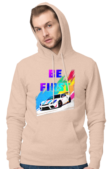 Men`s hoodie with prints Race. Automobile, race, sport car, sports car. 2070702