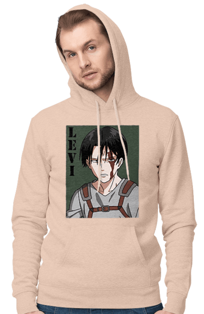 Чоловіче худі з принтом "Атака Титанів Леві Аккерман". Attack on titan, аніме, атака титанів, бойовик, драма, леві акерман, манга, постапокаліптика, темне фентезі. PrintMarket - інтернет-магазин одягу та аксесуарів з принтами плюс конструктор принтів - створи свій унікальний дизайн