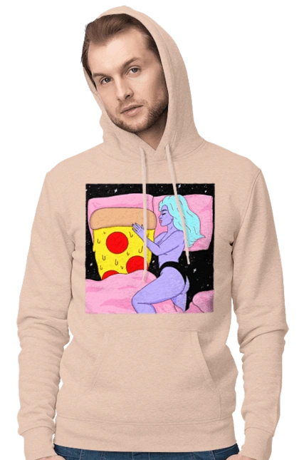 Purple Girl And Pizza