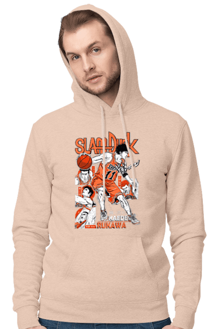 Men's hoodie with prints Slam Dunk Kaede Rukawa. Anime, basketball, comedy, kaede rukawa, manga, school, shonen, slam dunk, sports anime. 2070702