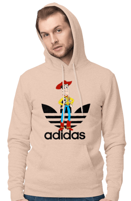 Men's hoodie with prints Adidas Woody. Adidas, cartoon, toy story, woody. 2070702