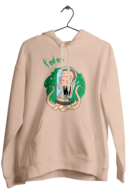 Men's hoodie with prints Rick and Morty. Adventures, black humor, cartoon, rick, rick and morty, sci-fi, tragicomedy. 2070702