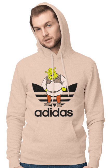 Чоловіче худі з принтом "Adidas Шрек". Adidas, shrek, адідас, мульт, мультфільм, огр, шрек. 2070702