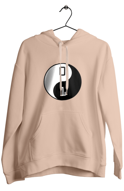 Чоловіче худі з принтом "Інь Янь". Angular, c, css, html, it, javascript, jquery, php, python, react, svelt, vue, айтишник, айті, гумор, код, кодувати, прогер, програміст, програмісти, ти ж, ти ж програміст, тиж програміст. 2070702