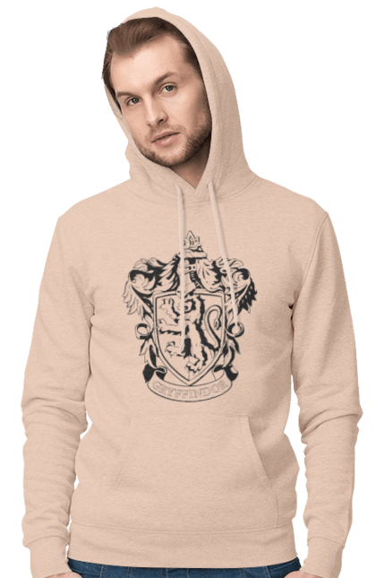 Men's hoodie with prints Harry Potter Gryffindor. Faculty, franchise, gryffindor, gryffindor, harry potter, harry potter, hogwarts. 2070702