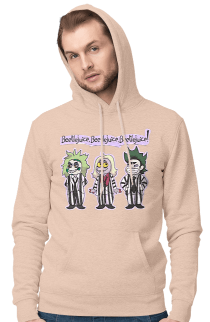 Men's hoodie with prints Beetlejuice. Beetlejuice, comedy, ghost, horror, movie, tim burton, warner bros. 2070702