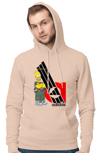 Чоловіче худі з принтом "Adidas Гомер". Adidas, homer, simpson, адідас, гомер, мультсеріал, серіал, симпсони, сімпсон. 2070702