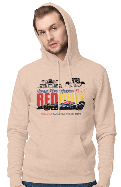 Чоловіче худі з принтом "Red Bull Racing RB19". Red bull, авто, автомобіль, болід, гонка, ред булл, редбул, спорт, формула 1. 2070702