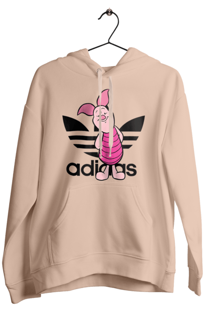 Men's hoodie with prints Adidas Piglet. Adidas, adidas, cartoon, piglet, winnie the pooh. 2070702