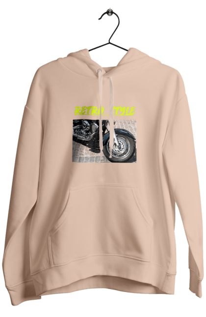 Чоловіче худі з принтом "Мото2". Байк, дорога, мотоцикл, ретро, стиль, швидкість. 2070702