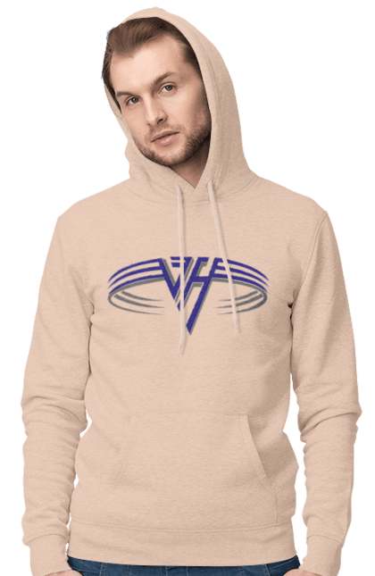 Men's hoodie with prints Van Halen. Glam metal, group, hard rock, heavy metal, metal, music, pop rock, rock, van halen. 2070702