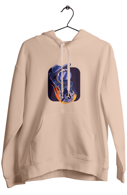 Чоловіче худі з принтом "Космо біткоїн". Биткоин, бінарний, біткоїн, біткойн, валюта, гроші, крипто, програміст, хакер. 2070702