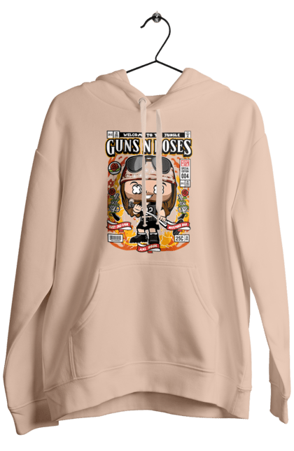 Чоловіче худі з принтом "Axl Rose (Guns N’ Roses)". Guns n` roses, ексл роуз, метал, рок. Funkotee