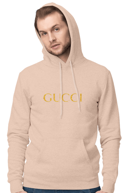 Чоловіче худі з принтом "Gucci". 2022, gucci, бренд, гуччи, мода. CustomPrint.market