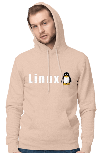 Чоловіче худі з принтом "Linux". Linux, адміністратор, айті, айтішник, безкоштовна, безкоштовно, білий, вільна, доступність, комерційна, незалежність, операційна система, ос, пінгвін, програміст, програмне забезпечення, свобода, сервер, сисадмін, система, системний адміністратор, софт, текст. 2070702