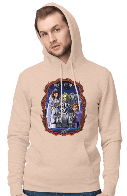 Men's hoodie with prints Beetlejuice. Beetlejuice, comedy, ghost, horror, movie, tim burton, warner bros. 2070702