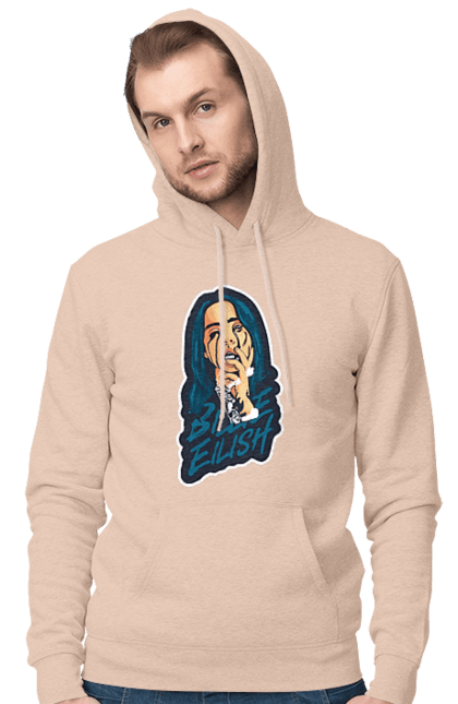 Чоловіче худі з принтом "Billie Eilish". Активістка, біллі айліш, мизукант, права, співачка, тварини. 2070702