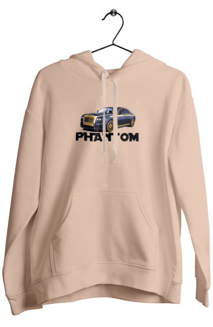 Men`s hoodie with prints Rolls royce. Auto, car, luxury class, phantom, rolls royce, sedan. 2070702