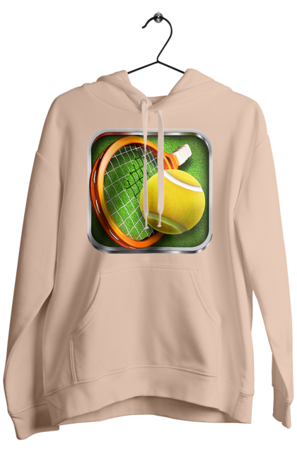 Чоловіче худі з принтом "Теніс". Великий теніс, гравці, лондон, м`яч, призовий фонд, ракетка, спонсор, турнір на ґрунті, турнір на траві, турнірна сітка. 2070702