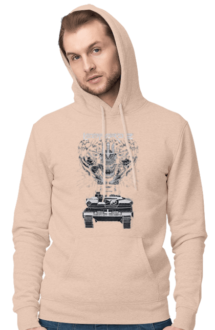 Чоловіче худі з принтом "Леопард 2". Зсу, леопард, леопард 2, танк, танк леопард 2. 2070702