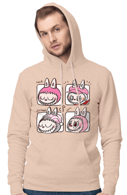 Мужское худи с принтом Labubu. Labubu, weird cute, игрушки, лобубу. 2070702