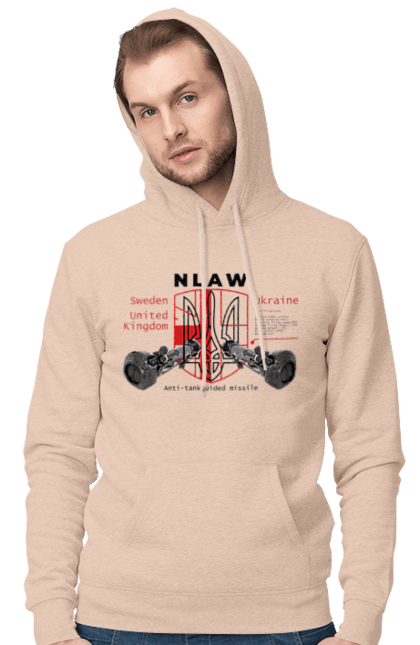 Чоловіче худі з принтом "NLAW". Caesar, himars, nlaw, patriot, weapon, zaluzhny. 2070702