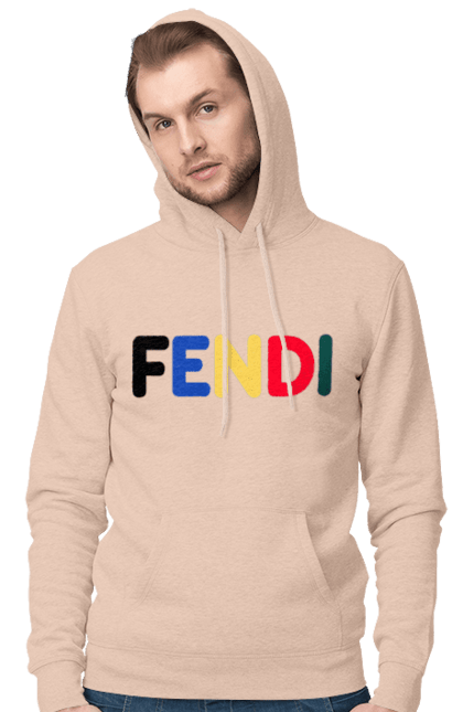 Мужское худи с принтом Fendi. Fendi, lvmh, бренд, дом моды, италия, люкс, мода, одежда, сумка, фенди. 2070702