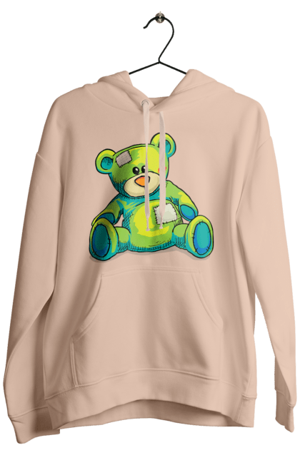 Мужское худи с принтом Плюшевый мишка. Cute, kisses, patches, teddy, teddy bear, vintage, игрушка, мишка, плюшевый мишка, подарок. 2070702