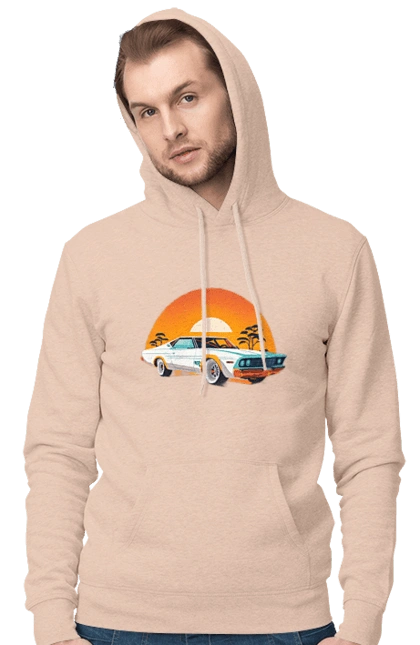 Beautiful car at sunset