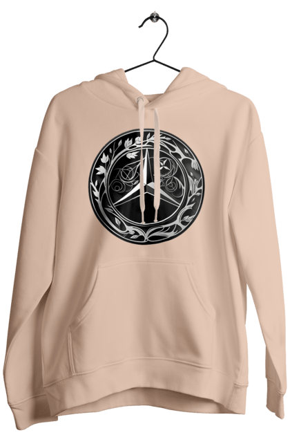 Чоловіче худі з принтом "Mercedes Benz Лого Арт". Авто, автомобіль, логотип мерседес, машини, мерс, мерседес. 2070702