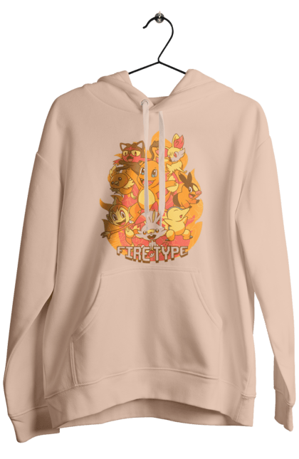 Men's hoodie with prints Pokemon Charmander. Anime, charmander, games, nintendo, pokemon, pokemon go. 2070702