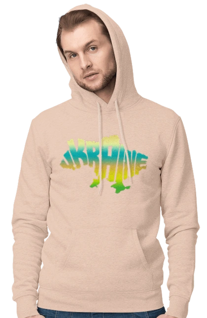 Ukraine silhouette colored