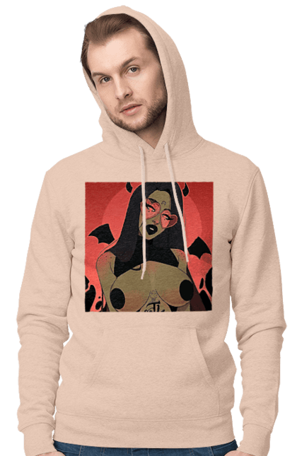 Чоловіче худі з принтом "Диявол З Цицьками". Гола, диявол, сиськи. 2070702