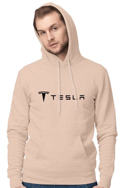 Men`s hoodie with prints Tesla. Tesla. 2070702