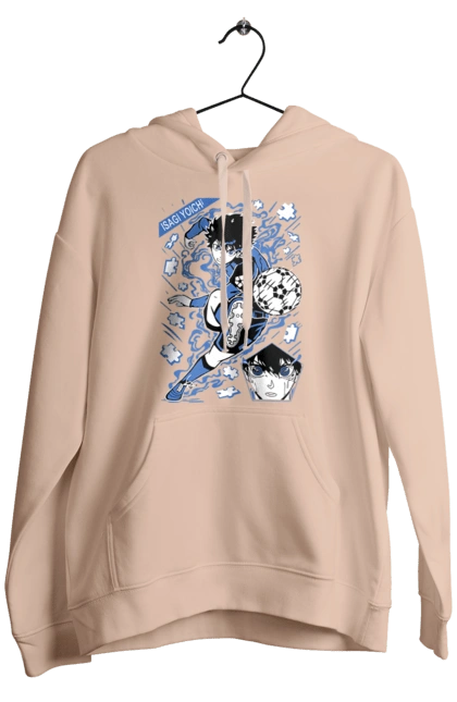 Мужское худи с принтом Синяя Тюрьма: Блю Лок Йоичи Исаги. Blue lock, yoichi isagi, аниме, блю лок, йоичи исаги, манга, синяя тюрьма, спорт, спортивное аниме. 2070702