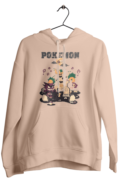 Men's hoodie with prints Pokemon. Anime, fushigibana, games, gengar, nintendo, pokemon, pokemon go. 2070702