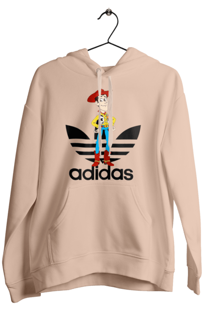 Men's hoodie with prints Adidas Woody. Adidas, cartoon, toy story, woody. 2070702