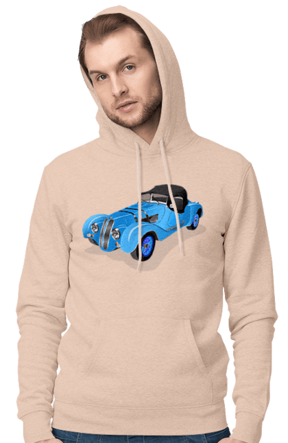 Men`s hoodie with prints Car. Auto, car, classic, old, old machine. 2070702