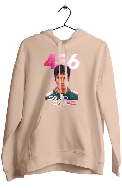 Men`s hoodie with prints Squid Game Seong Gi hun. 456, netflix, player 456, seong gi hun, seong gi-hun, squid game, tv series. 2070702