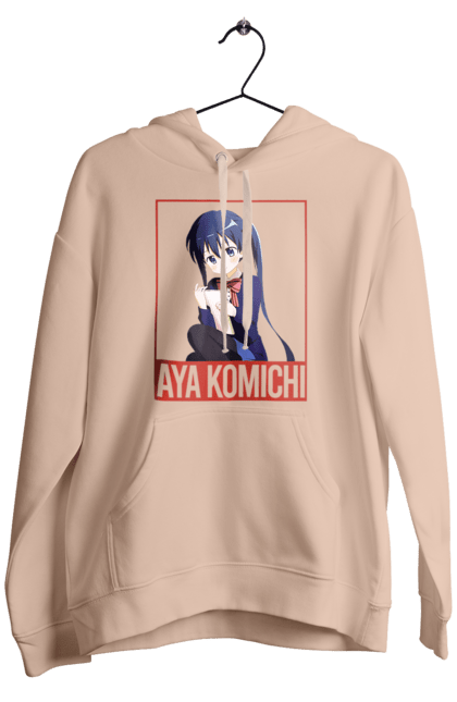 Men's hoodie with prints Kiniro Mosaic Aya Komichi. Anime, aya komichi, gold mosaic, kiniro mosaic, kinmoza, manga. 2070702