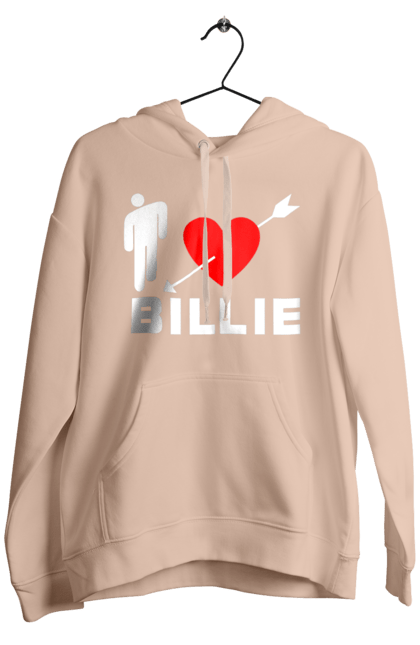Чоловіче худі з принтом "Біллі Айліш". Біллі айліш, логотип біллі айліш, принт біллі айліш, співачка біллі айліш. 2070702